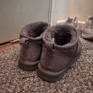 UGG Chocolate Suede Fur-Lined Boots